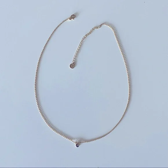 Mejuri Gold Necklace with White Pendant - Picture 6 of 7